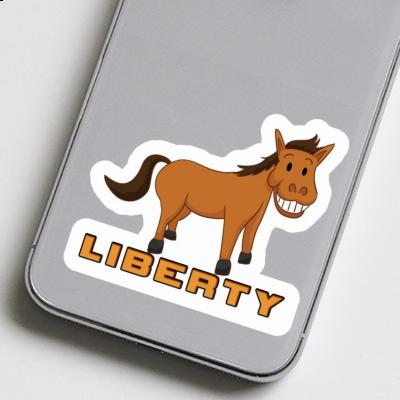 Liberty Sticker Grinning Horse Notebook Image
