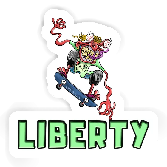 Aufkleber Skater Liberty Notebook Image