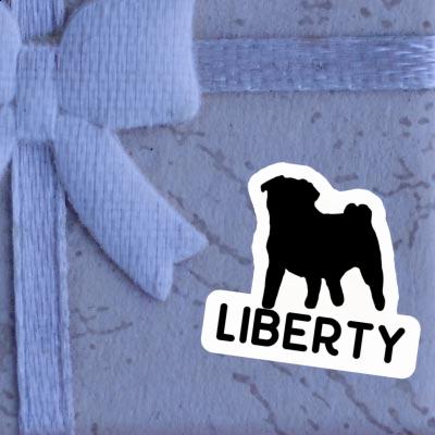 Aufkleber Mops Liberty Notebook Aufkleber Mops Liberty Gift package Image