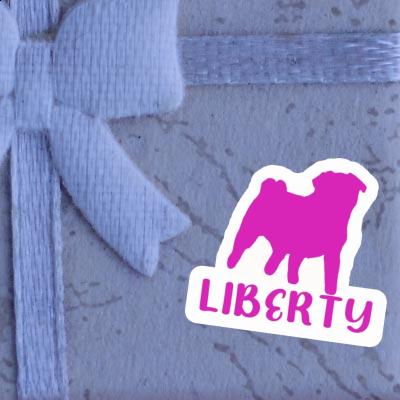 Liberty Sticker Pug Notebook Liberty Sticker Pug Gift package Image