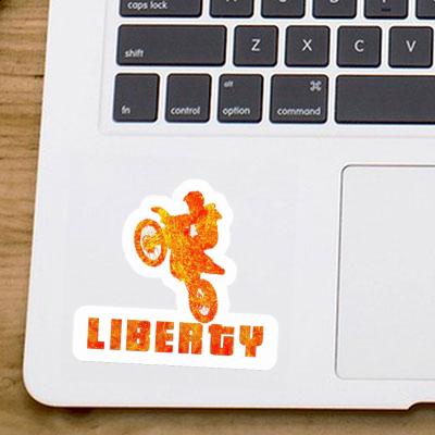Liberty Aufkleber Motocross-Fahrer Notebook Image