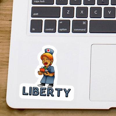 Pflegefachfrau Sticker Liberty Notebook Image