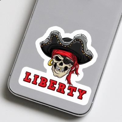 Tête de pirate Autocollant Liberty Tête de pirate Autocollant Liberty Image
