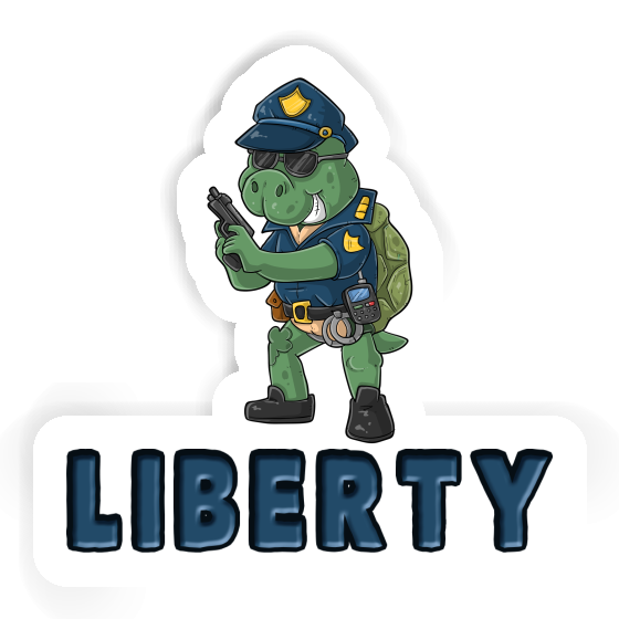 Liberty Sticker Police Officer Notebook Liberty Sticker Police Officer Gift package Image