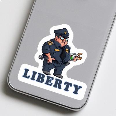Liberty Sticker Police Officer Notebook Liberty Sticker Police Officer Gift package Image