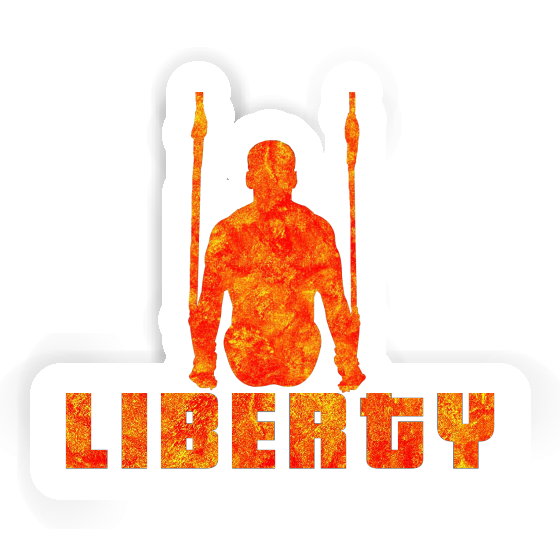 Autocollant Liberty Gymnaste aux anneaux Notebook Autocollant Liberty Gymnaste aux anneaux Gift package Image