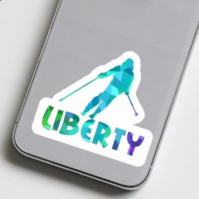 Autocollant Liberty Skieuse Notebook Image