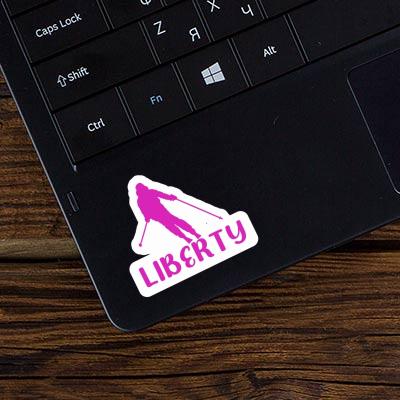 Autocollant Skieuse Liberty Laptop Autocollant Skieuse Liberty Laptop Image