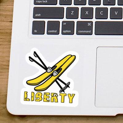 Liberty Autocollant Ski Laptop Image