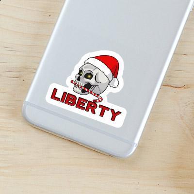 Weihnachtstotenkopf Sticker Liberty Notebook Weihnachtstotenkopf Sticker Liberty Gift package Image