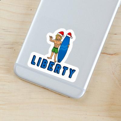 Sticker Christmas Surfer Liberty Sticker Christmas Surfer Liberty Image
