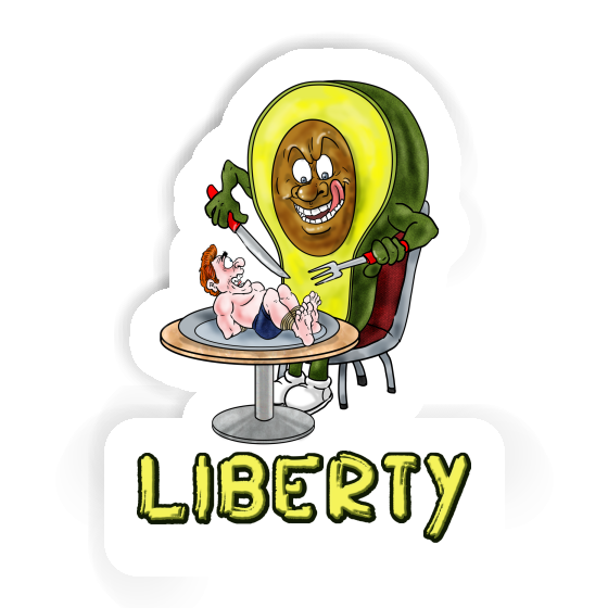 Avocado Sticker Liberty Notebook Image