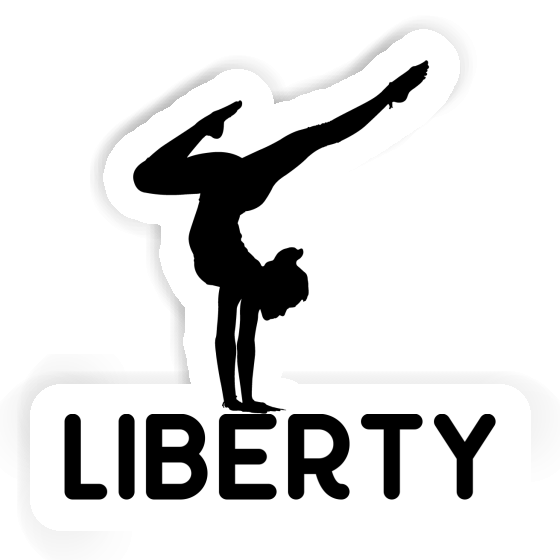 Liberty Sticker Yoga Woman Laptop Liberty Sticker Yoga Woman Laptop Image