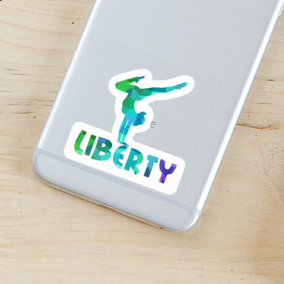 Autocollant Femme de yoga Liberty Laptop Autocollant Femme de yoga Liberty Laptop Image