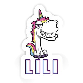 Lili Sticker Grinning Unicorn Image