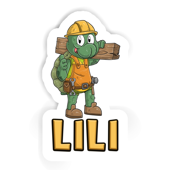 Lili Sticker Construction worker Notebook Image