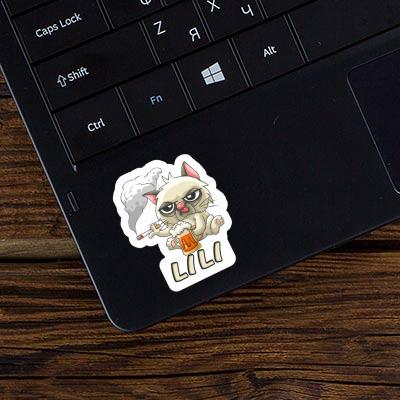 Lili Sticker Smoking Cat Notebook Image