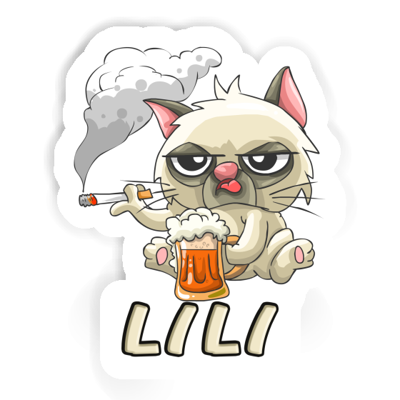 Lili Sticker Smoking Cat Image