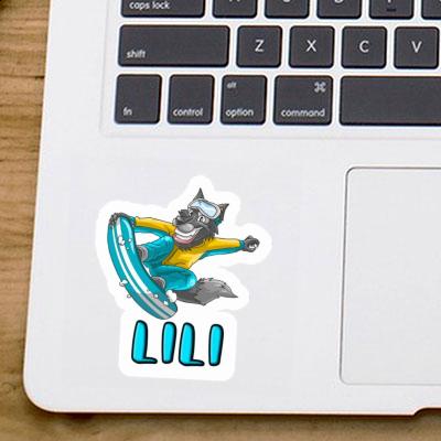 Lili Sticker Snowboarder Notebook Image