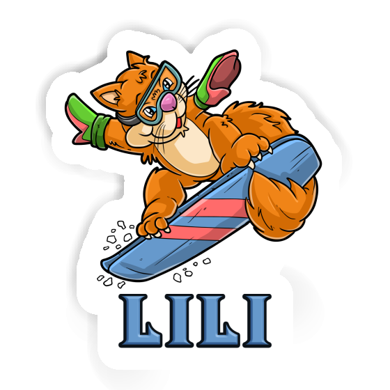 Lili Sticker Snowboarder Notebook Image