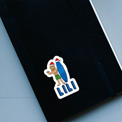 Sticker Lili Christmas Surfer Gift package Image