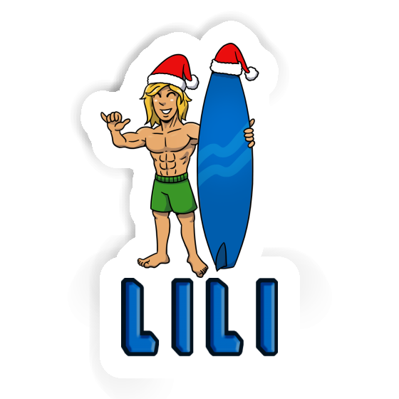 Sticker Lili Christmas Surfer Image