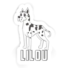 Sticker Great Dane Dog Lilou Image
