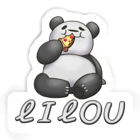 Pizza-Panda Autocollant Lilou Image