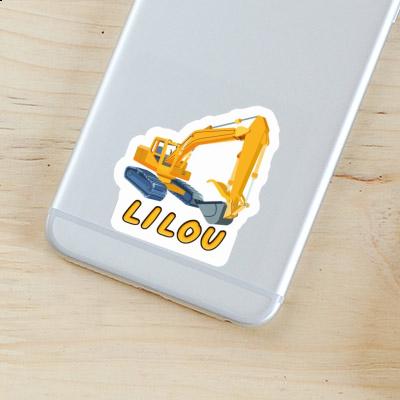 Sticker Excavator Lilou Notebook Image