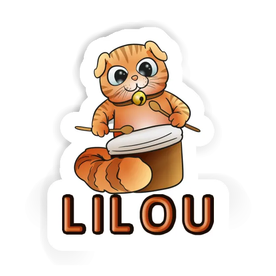 Autocollant Chat-tambour Lilou Notebook Autocollant Chat-tambour Lilou Gift package Image