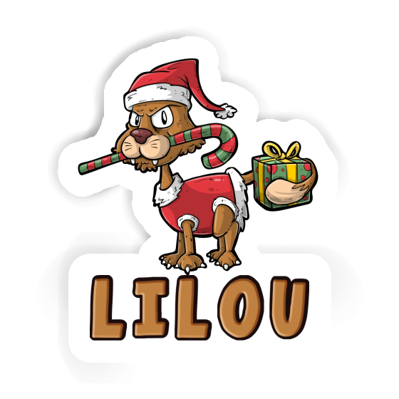 Sticker Christmas Cat Lilou Notebook Sticker Christmas Cat Lilou Gift package Image