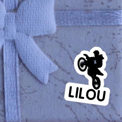 Lilou Sticker Motocross Rider Laptop Image