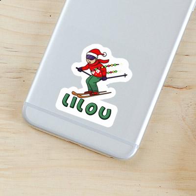 Christmas Skier Sticker Lilou Gift package Image
