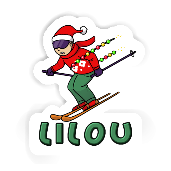 Christmas Skier Sticker Lilou Image