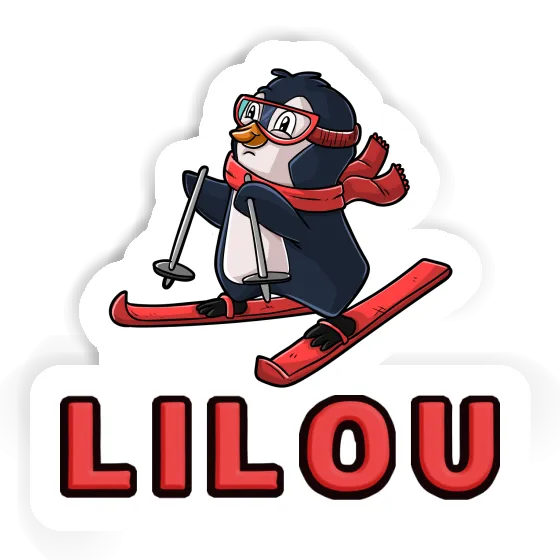 Skifahrerin Aufkleber Lilou Image