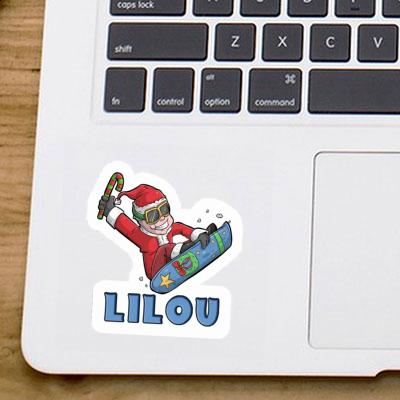 Autocollant Lilou Snowboarder de Noël Autocollant Lilou Snowboarder de Noël Image