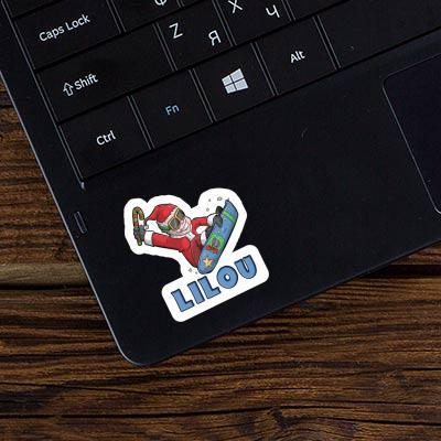 Autocollant Lilou Snowboarder de Noël Image