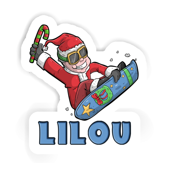 Autocollant Lilou Snowboarder de Noël Gift package Image