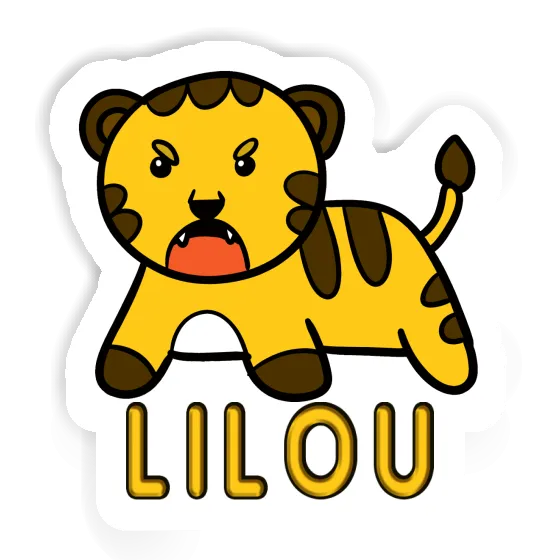 Baby-Tiger Aufkleber Lilou Laptop Image