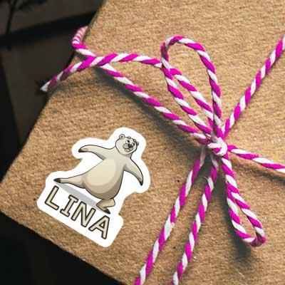 Sticker Lina Yoga Bear Notebook Sticker Lina Yoga Bear Gift package Image