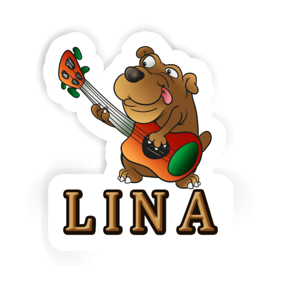 Guitar Dog Sticker Lina Notebook Guitar Dog Sticker Lina Gift package Image