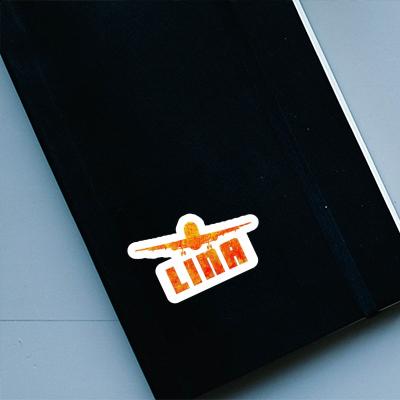 Lina Aufkleber Flugzeug Laptop Lina Aufkleber Flugzeug Laptop Image