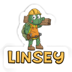 Ouvrier du bâtiment Autocollant Linsey Image