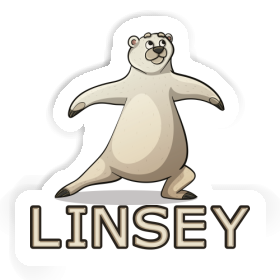 Autocollant Ours du yoga Linsey Image