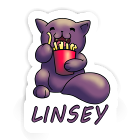 Linsey Autocollant Chat-frites Image