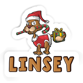 Autocollant Chat de Noël Linsey Image