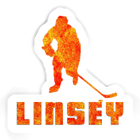 Aufkleber Eishockeyspieler Linsey Image