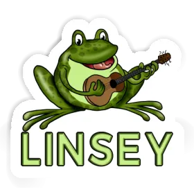 Autocollant Linsey Grenouille à guitare Image