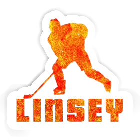 Aufkleber Eishockeyspieler Linsey Image