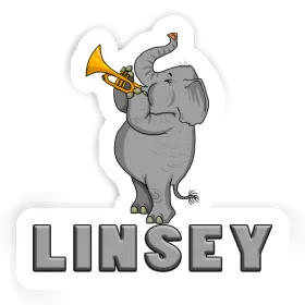 Sticker Trumpet Elephant Linsey Image